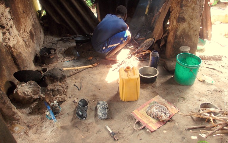 Typical kitchen in Zanzibarian houses