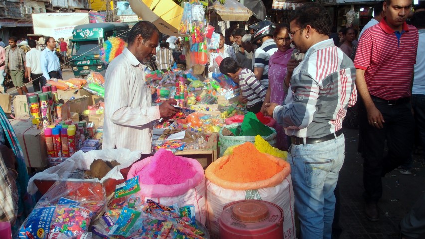 Selling colors for upcoming Holi festival