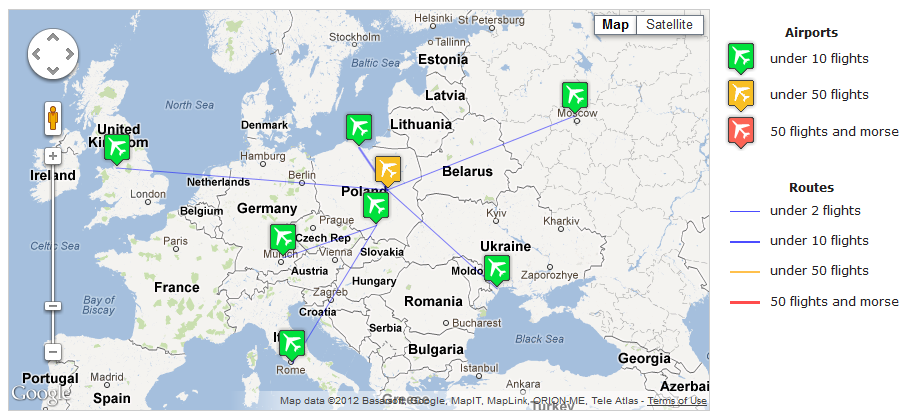 Flight map